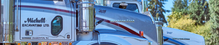 A close up of the side of a truck.