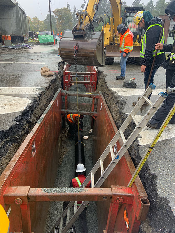 A construction site.