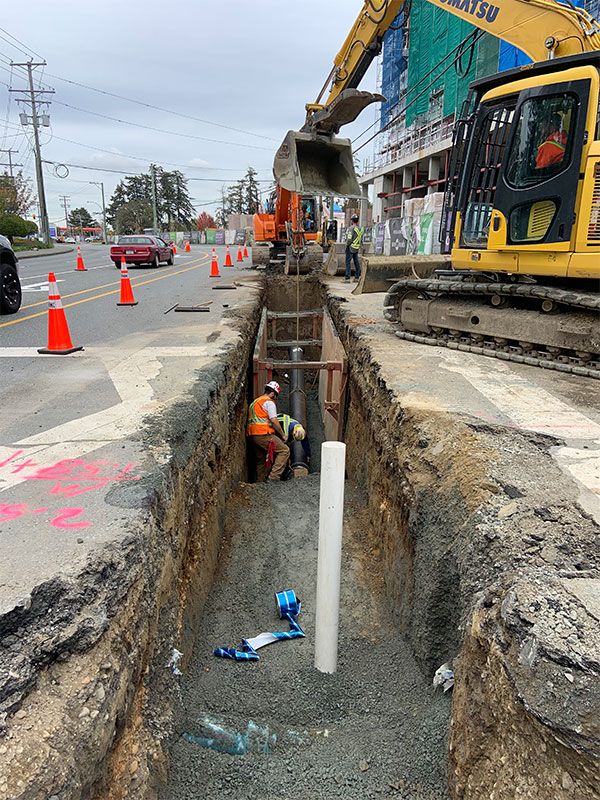 A construction site.