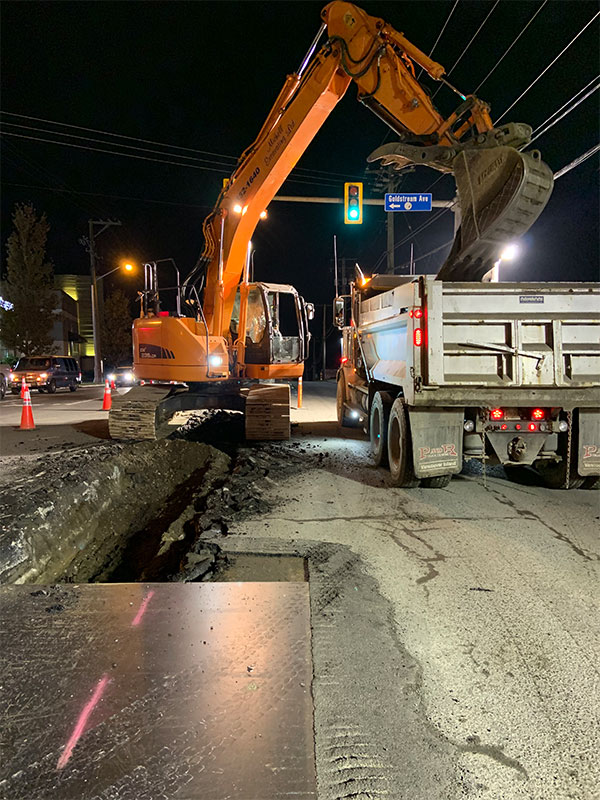 A construction site.