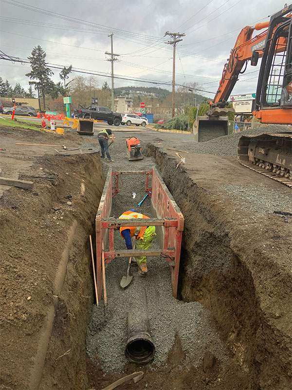 A construction site.
