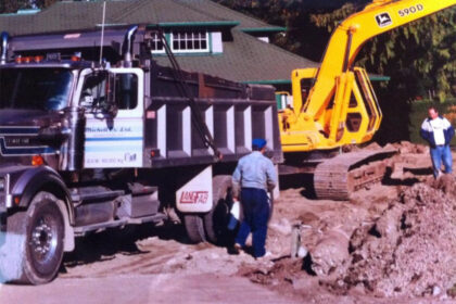 A historic photo of machinery.