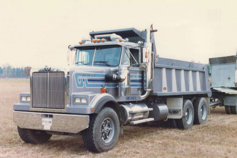 An old photo of a truck.