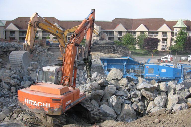 A construction site.